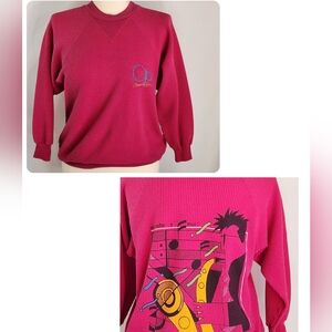 Vintage OP Ocean Pacific Waffle Knit Shirt Jazz Musician Rare